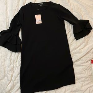 Black missguided dress with ruffle sleeves brand new with tags